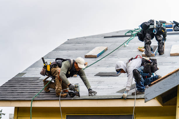 Professional Gutter Installation technician working in North Richland Hills, TX